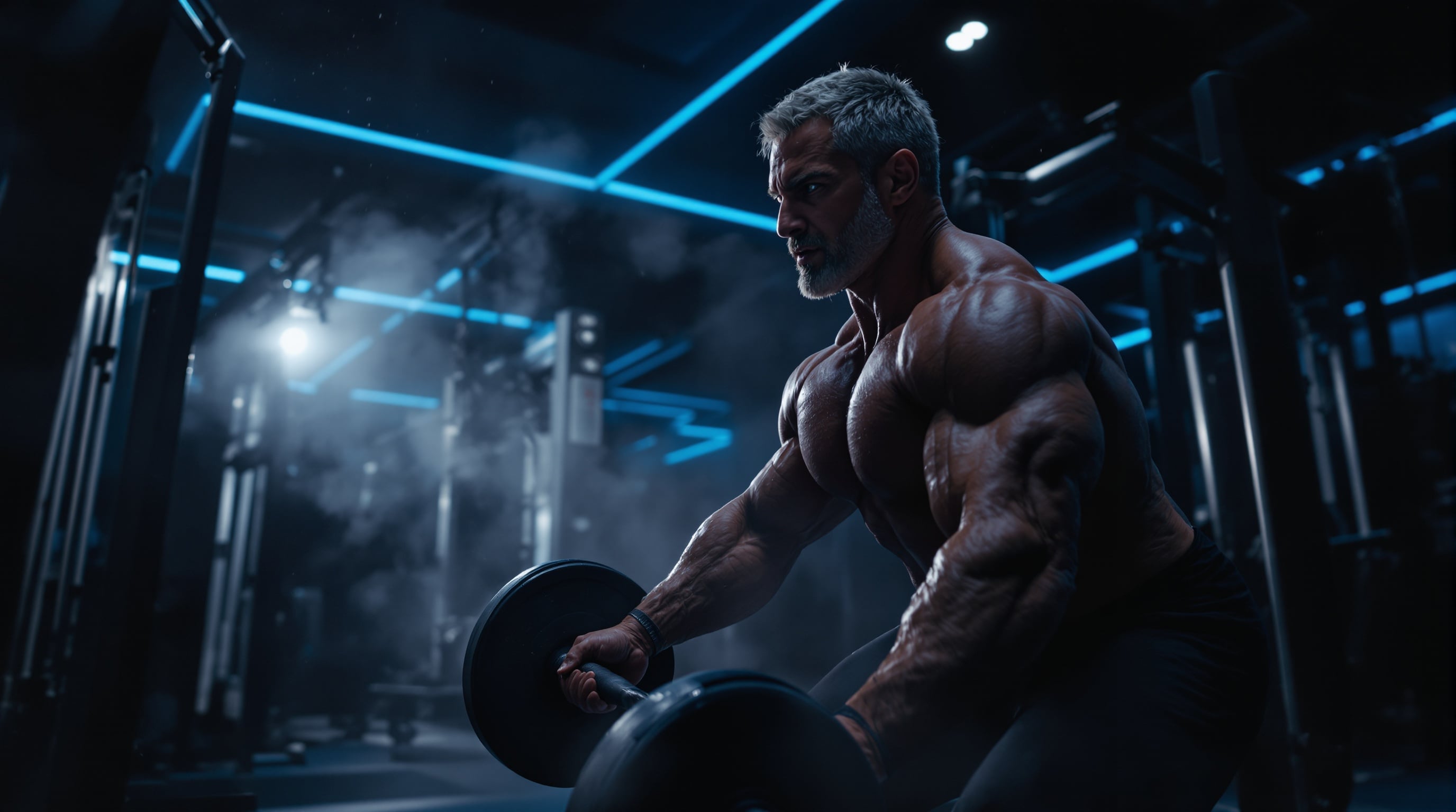 Man training in a premium gym facility