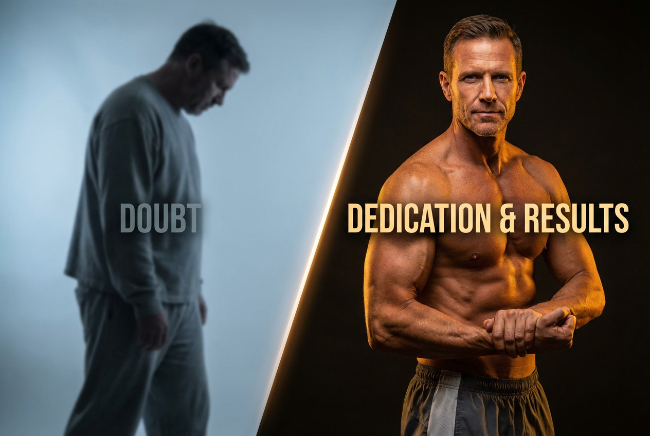 Fitness transformation journey concept